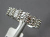 ESTATE 1.13CT DIAMOND 18KT WHITE GOLD 3D ROUND & BAGUETTE 3 ROW ANNIVERSARY RING