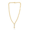.21CT DIAMOND & AAA SAPPHIRE 14KT YELLOW GOLD 3D ROUND SNAKE LARIAT FUN NECKLACE