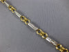 ESTATE 1.26CT DIAMOND 14KT WHITE & YELLOW GOLD 3D CHANNEL TENNIS BRACELET #16619