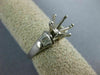 ESTATE .35CT DIAMOND PLATINUM ROUND & BAGUETTE SEMI MOUNT ENGAGEMENT RING #22410