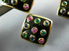EXTRA LARGE DAVID WEBB 5.20CT MULTI GEM 18KT YELLOW GOLD HANGING EARRINGS #26673