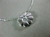 ESTATE .17CT DIAMOND 18KT WHITE GOLD 3D CLASSIC FLOWER SOLITAIRE PENDANT #23001