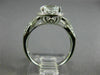 ESTATE 2.93CT AAA WHITE TOPAZ 14KT WHITE GOLD 3D INFINITY LOVE ENGAGEMENT RING