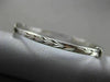 ESTATE 14KT WHITE GOLD FLEXIBLE ENGRAVABLE DIAMOND CUT HEART BABY BANGLE #25293