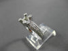ESTATE WIDE .50CT DIAMOND 14K WHITE GOLD 3 ROW SEMI MOUNT ENGAGEMENT RING #14896