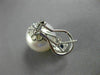 EXTRA LARGE .84CT DIAMOND AAA SAPPHIRE & SOUTH SEA PEARL 18K WHITE GOLD EARRINGS