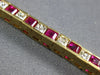 6.86CT DIAMOND & AAA RUBY 14KT YELLOW GOLD 3D CHANNEL INVISIBLE TENNIS BRACELET