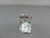 ESTATE FILIGREE 14KT WHITE 14.48CT RECTANGULAR AAA PINK AMETHYST GOLD RING
