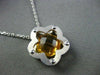 ESTATE 2.60CT ROUND CITRINE 14KT YELLOW GOLD SOLITAIRE FLOWER PENDANT #22167