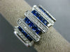 LARGE 1.62CT DIAMOND & AAA SAPPHIRE 18KT WHITE GOLD PRINCESS & ROUND RING #2136