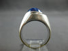 4.6CT DIAMOND & AAA STAR SAPPHIRE 14KT WHITE GOLD MATTE & SHINY MENS RING #27687
