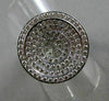 ESTATE LARGE 1.72CT DIAMOND 14KT WHITE GOLD ETOILE CIRCLE CONCAVE MULTI ROW RING
