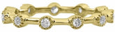 .29CT DIAMOND 18K YELLOW GOLD 3D ROUND FILIGREE BAMBOO ETERNITY ANNIVERSARY RING