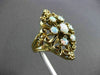 ANTIQUE EXTRA LARGE 1.40CT AAA OPAL 14KT YELLOW GOLD FILIGREE FUN RING #22962