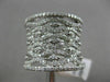 ESTATE WIDE 1.03CT DIAMOND 14KT WHITE GOLD MULTI ROW OPEN FILIGREE COCKTAIL RING
