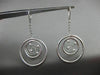 ESTATE LARGE .24CT DIAMOND 14KT WHITE GOLD MULTI CIRCLE ETOILE DROP EARRINGS