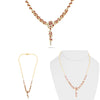 2.71CT DIAMOND & AAA RUBY 14KT YELLOW GOLD 3D MULTI LEAF FLORAL TENNIS NECKLACE