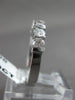 ESTATE .70CT DIAMOND 14KT WHITE GOLD 3D 7 STONE CHANNEL ANNIVERSARY RING #12459