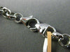 ESTATE LONG .81CT DIAMOND & MULTI GEM 14KT WHITE GOLD LUCKY BELL CHARM BRACELET