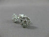 ESTATE LARGE 1.35CT DIAMOND 14K WHITE GOLD FLOWER CLUSTER EARRINGS STUNNING 2862
