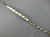 ESTATE LARGE .60CT DIAMOND & AAA SOUTH SEA PEARL 14K 2 TONE GOLD TENNIS BRACELET