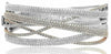 ESTATE LARGE 8.65CT DIAMOND 14K WHITE & ROSE GOLD 3D CRISS CROSS BANGLE BRACELET