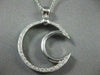 ESTATE .80CTW DIAMOND ROUND MOON 14KT WHITE GOLD PENDANT 28MM X 23MM #21919