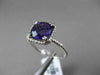 ESTATE 2.50CT DIAMOND & AAA EXTRA FACET AMETHYST 14KT WHITE GOLD 3D HALO RING