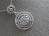 ESTATE .5CT DIAMOND 14K WHITE GOLD  CLASSIC CLUSTER DOUBLE HALO FLOATING PENDANT