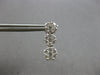 1.0CT DIAMOND 14KT WHITE GOLD 3D MULTI FLOWER JOURNEY SCREWBACK HANGING EARRINGS