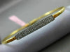 ESTATE .15CT DIAMOND 14KT TWO TONE GOLD ELONGATED PAVE FLEXIBLE BANGLE BRACELET