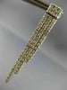 ESTATE WIDE & LONG 1.80CT DIAMOND 14KT WHITE GOLD 3D TRIPLE BAR EARRINGS #18425