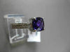 ESTATE 2.21CTW DIAMOND & AAA AMETHYST 14KT WHITE GOLD DOUBLE ROW ENGAGEMENT RING