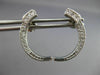 ANTIQUE .72 CTW HANGING 3D MOON SHAPE 14KT WHITE GOLD EARRINGS STUNNING!! #21750