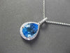 ESTATE 2.47CTW DIAMOND & AAA EXTRA FACET BLUE TOPAZ 14KT WHITE GOLD DROP PENDANT