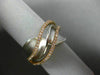 ESTATE WIDE .31CT PINK DIAMOND 18KT WHITE & ROSE GOLD MULTI ROW X LOVE FUN RING