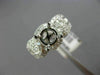 ESTATE 1.85CT ROUND & BAGUETTE DIAMOND 18K WHITE GOLD SEMI MOUNT ENGAGEMENT RING