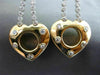 ESTATE LARGE 1.30CT DIAMOND 14KT TWO TONE GOLD 3D FLOWER HEART HANGING EARRINGS