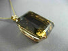 ESTATE MASSIVE 60CT AAA SMOKY TOPAZ 14KT ROSE GOLD 3D CLASSIC FLOATING PENDANT