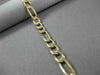 ESTATE WIDE 14KT YELLOW GOLD CLASSIC SOLID ITALIAN FIGARO WOMEN BRACELET #22862