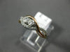 ESTATE .35CT DIAMOND 14K WHITE & ROSE GOLD 3D 2 STONE INFINITY LOVE PROMISE RING