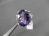 ESTATE LARGE 7.73CTW DIAMOND & AAA AMETHYST 14KT WHITE 3D FLORAL COCKTAIL RING
