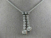 ESTATE .60CT DIAMOND 18KT WHITE GOLD 3D BEZEL JOURNEY SOLITARE FLOATING PENDANT