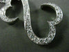 ESTATE LARGE 1.36CT DIAMOND 14K WHITE GOLD 3D DOUBLE HEART SEMI INFINITY PENDANT