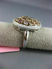 ESTATE LARGE 3CT MULTI COLOR DIAMOND 18K WHITE & ROSE GOLD OVAL MULTI SHAPE RING
