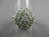 ESTATE LARGE 1.50CT DIAMOND 14KT WHITE GOLD 3D FILIGREE MARQUISE CLUSTER RING FG