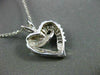 ESTATE .36CT DIAMOND 14KT WHITE GOLD FANCY FLOATING OPEN HEART PENDANT #10803