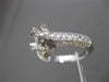 ESTATE .70CT DIAMOND 14K WHITE GOLD 3D FILIGREE SEMI MOUNT ENGAGEMENT RING 19360