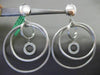 ESTATE EXTRA LARGE .26CT DIAMOND 18KT WHITE GOLD CIRCLE OF LIFE CLIP ON EARRINGS