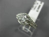 GIA CERTIFIED 1.25CT ROUND & BAGUETTE DIAMOND 14K WHITE GOLD 3D ENGAGEMENT RING